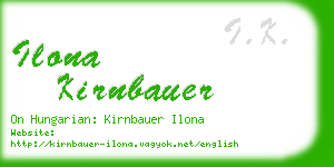 ilona kirnbauer business card